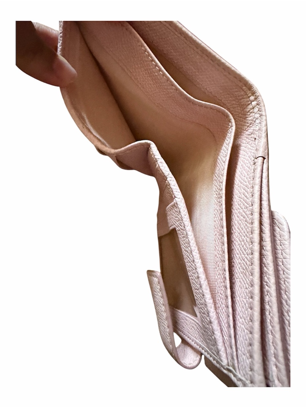 Women’s Salvatore Ferragamo Pink Textured Leather Wallet with Vara Bow - Picture 8 of 10